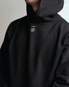 KyoPace Hoodie in Black, One Step embroidery below the neckline
