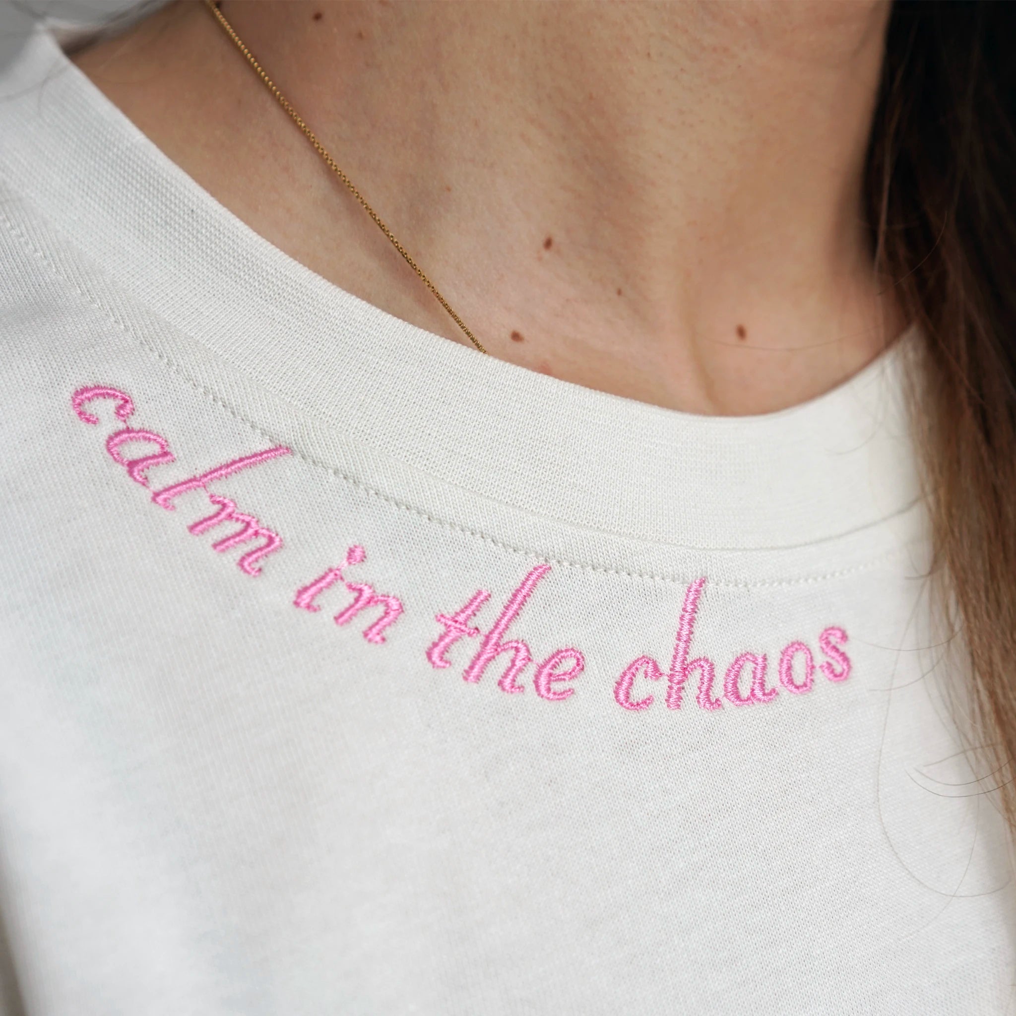 ODAAT Apparel, Calm In The Chaos T-Shirt, Vintage White