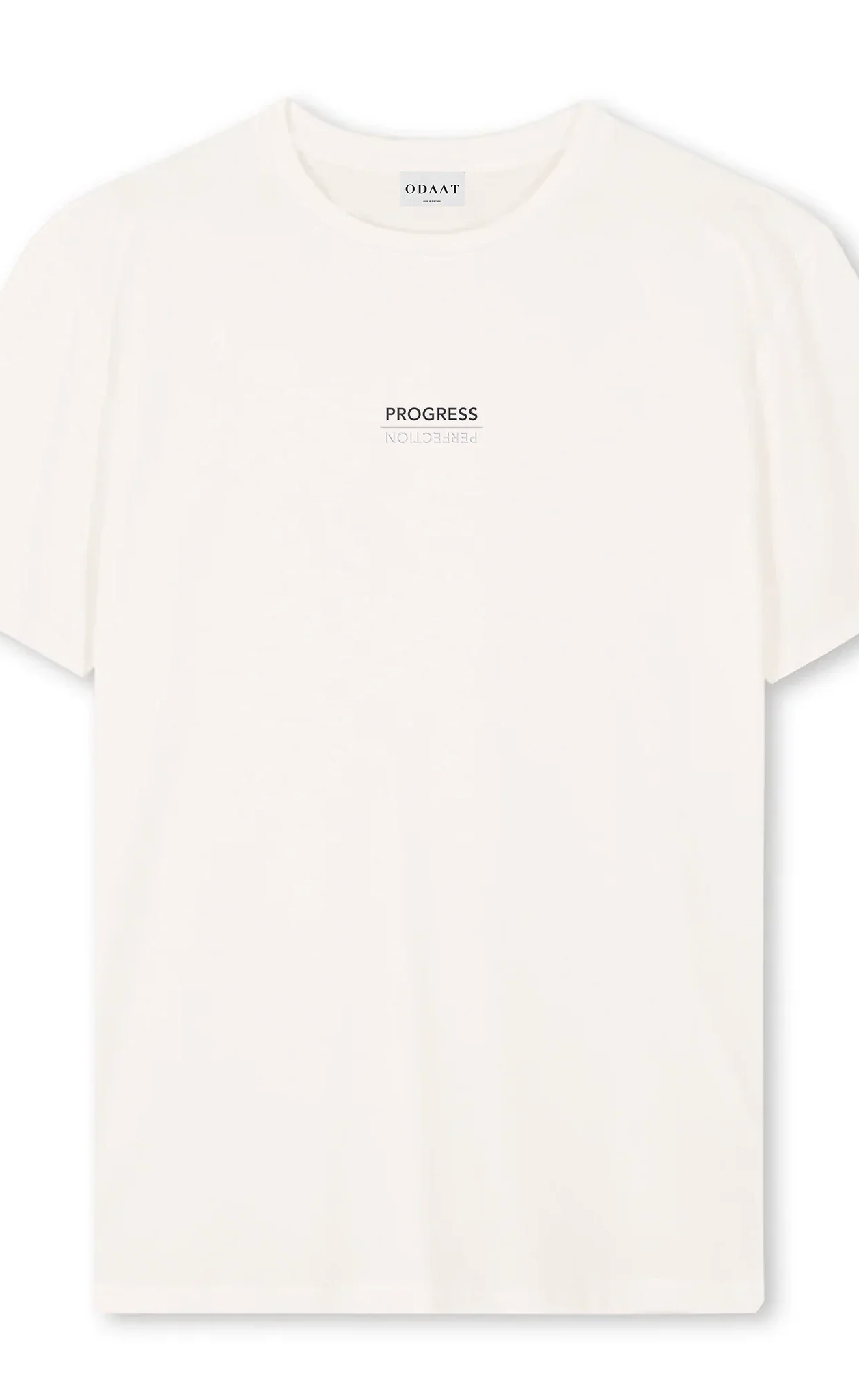 ODAAT Apparel, Progress Over Perfection T-Shirt, Vintage White