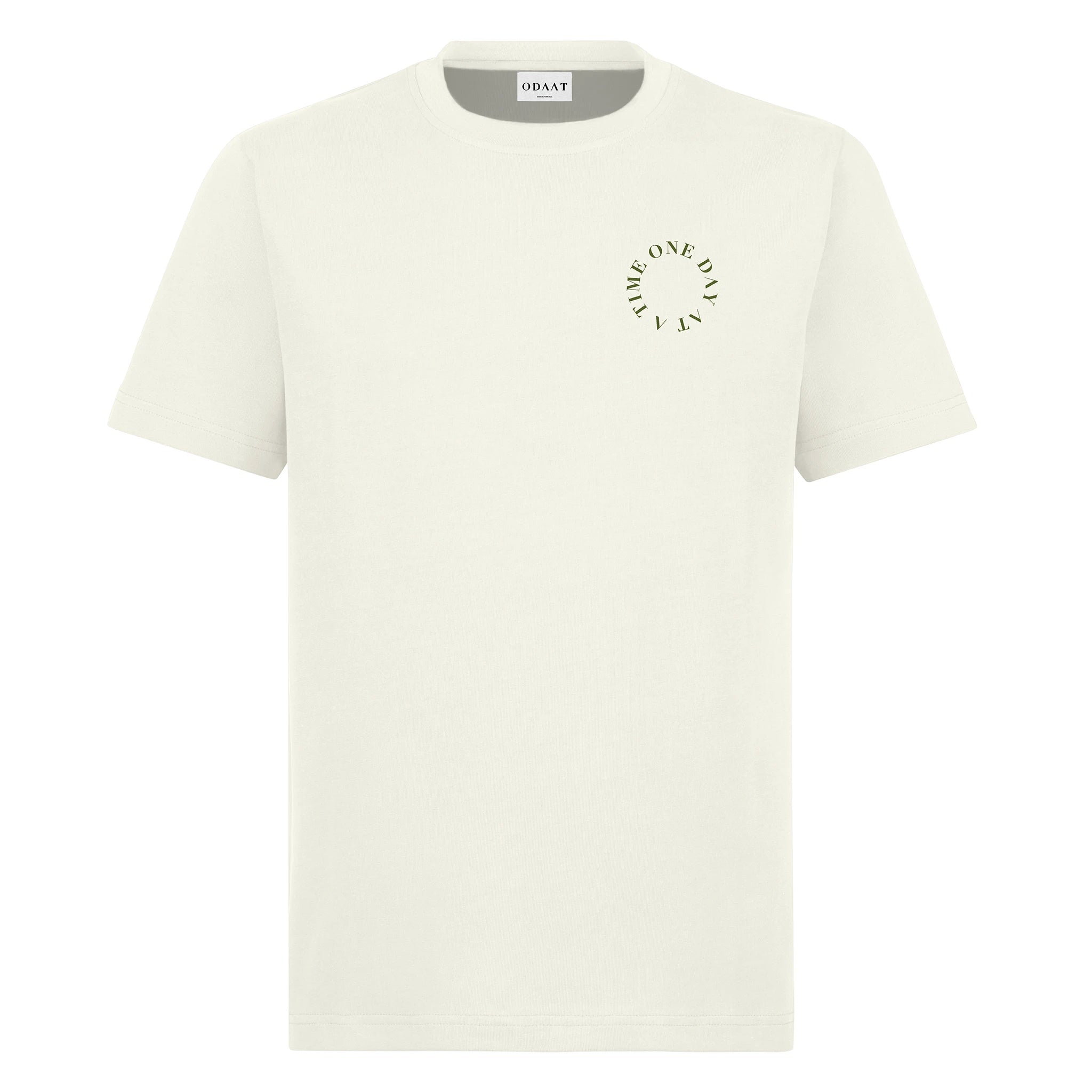 ODAAT Apparel, One Day At A Time, Limited Edition Release in Green, Shown in Vintage White.