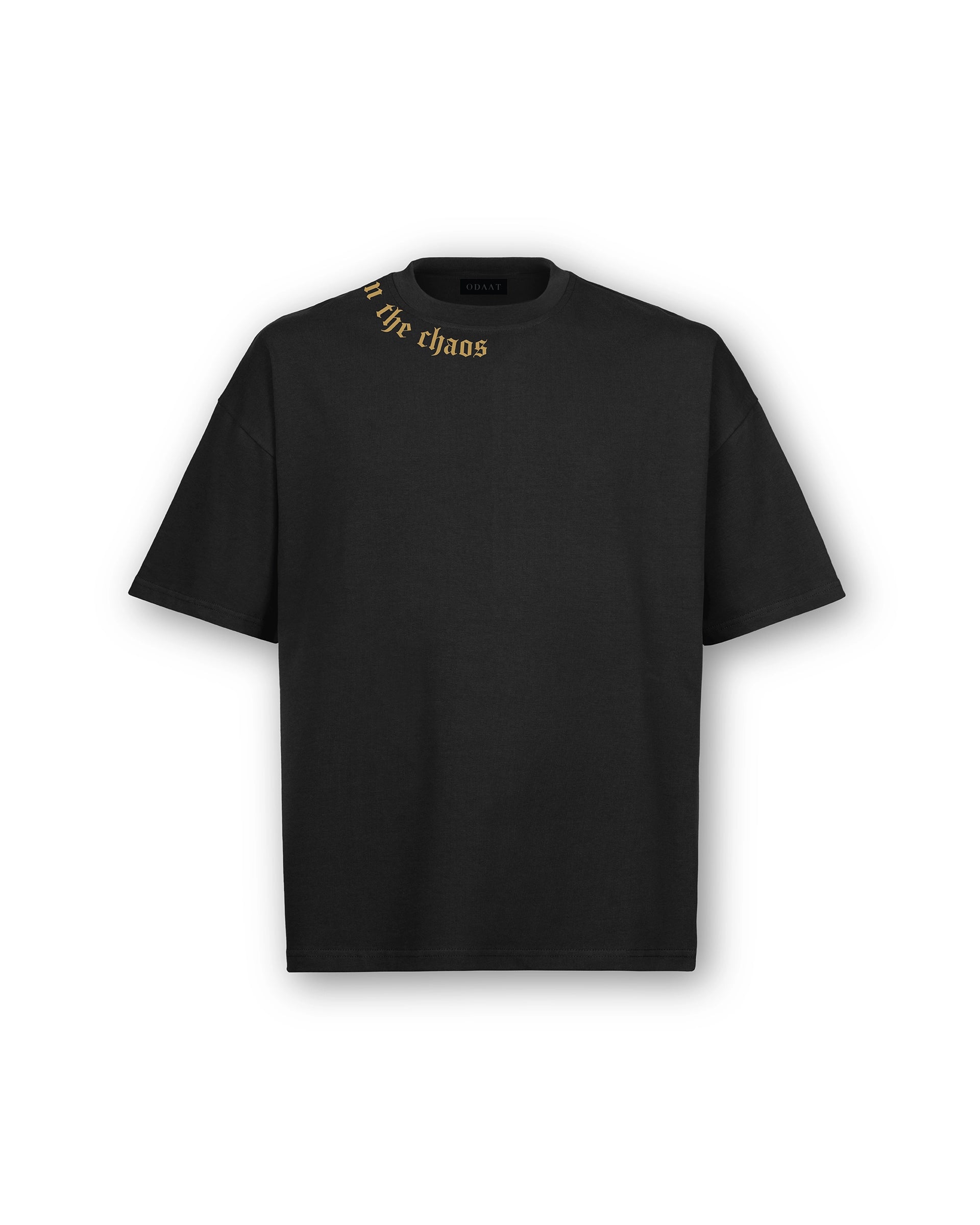 Calm in the Chaos boxy crop tee in black